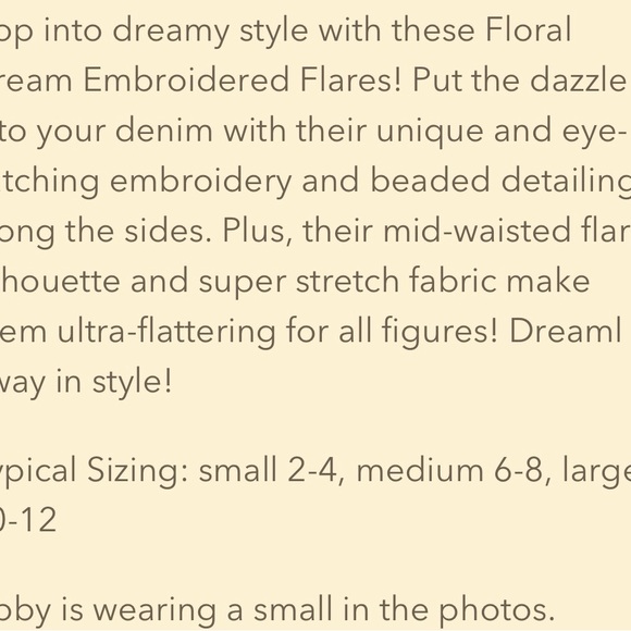 Boho Chic Bell Bottom Beaded Flares Jeans! -The”Laney Wilson”Look!HOT 🔥 - Picture 7 of 8